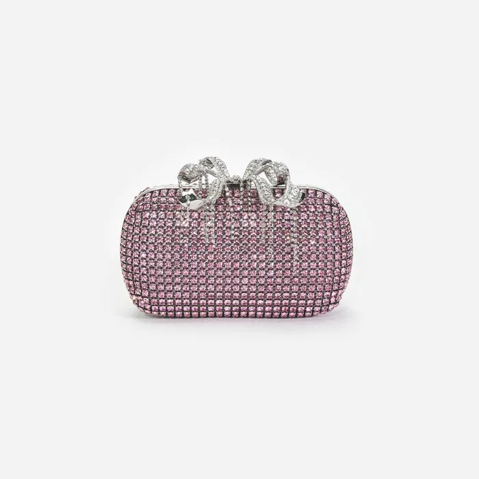 Self Portrait Clutch Bags Pink Chainmail Clutch Bag 8211 Women