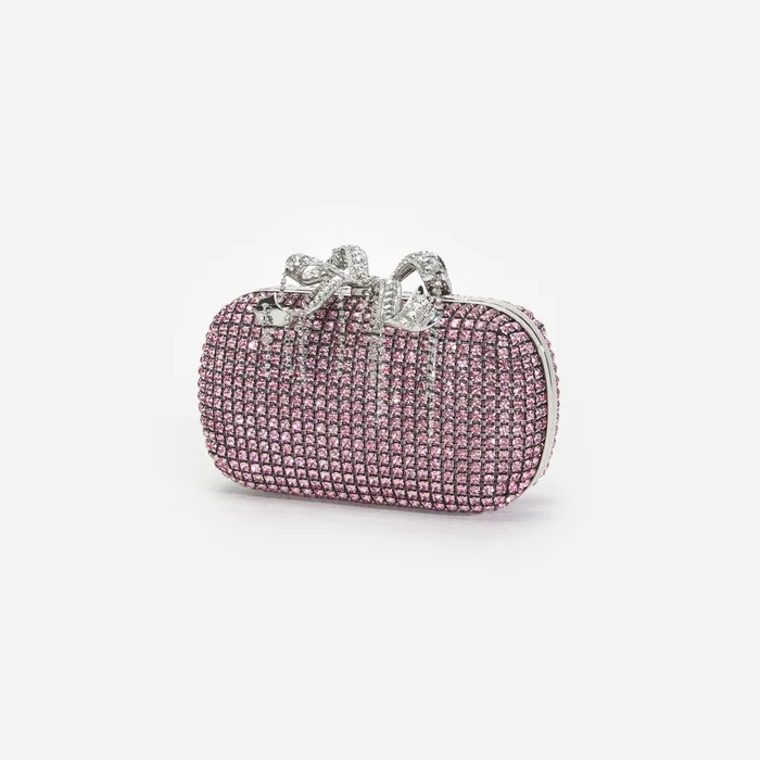 Self Portrait Clutch Bags Pink Chainmail Clutch Bag 8211 Women