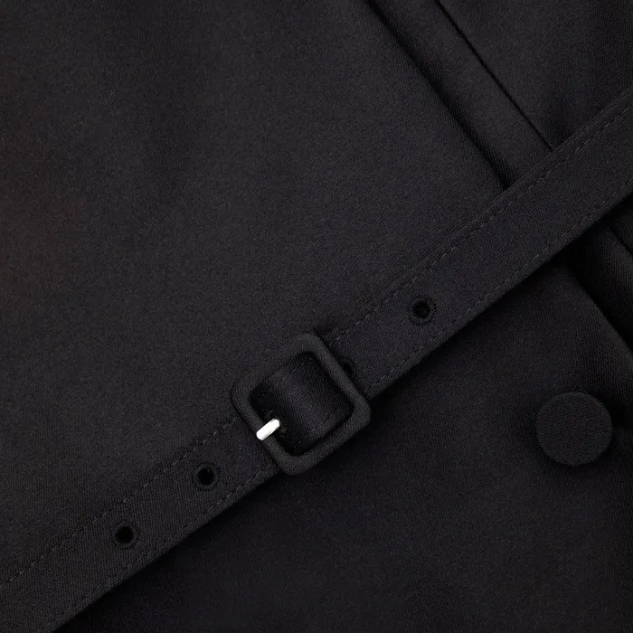 Self Portrait Outerwear Black Taffeta Jacket 8211 Women