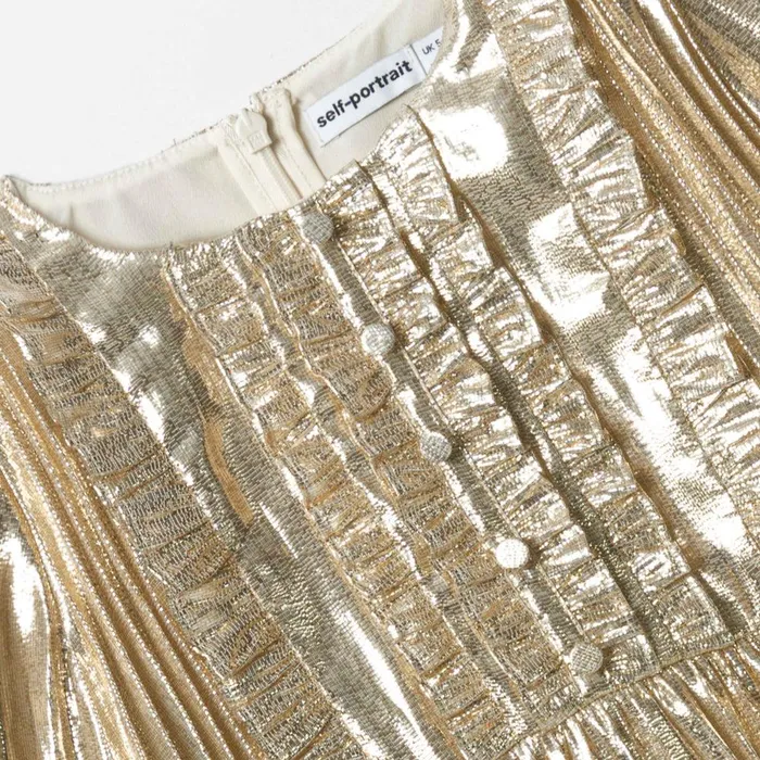 Self Portrait Party Dresses Gold Metallic Mini Dress 8211 Kids Self Portrait Party Dresses Gold Metallic Mini Dress 8211 Kids