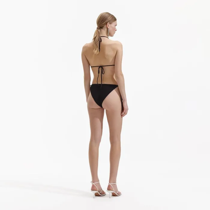 Self Portrait Swim and Resort Black Crochet Bikini Top 8211 Women