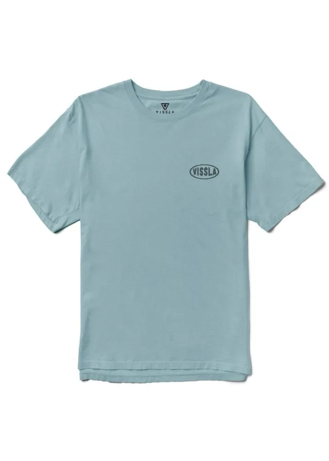 Service Organic Tee Stone Blue Men Vissla Tees