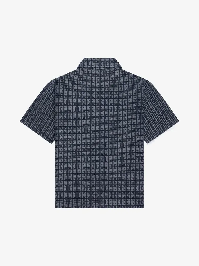 Shirt In 4g Denim Denim Blue Kids Givenchy