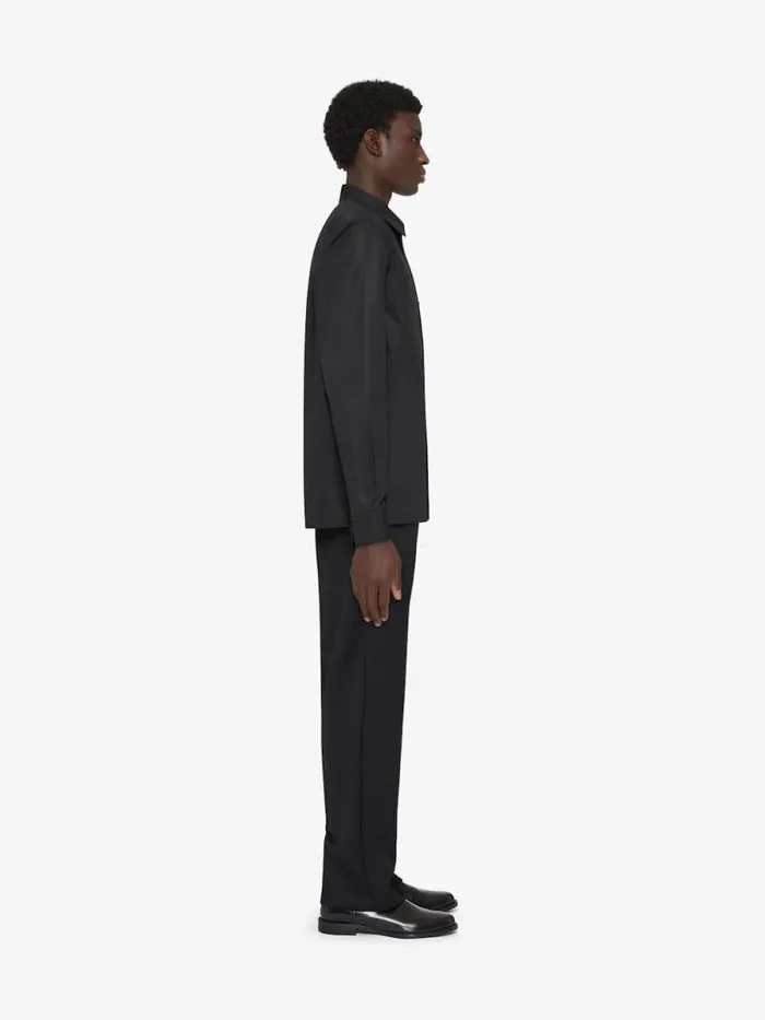 Shirt In Poplin Black Men Givenchy Shirts