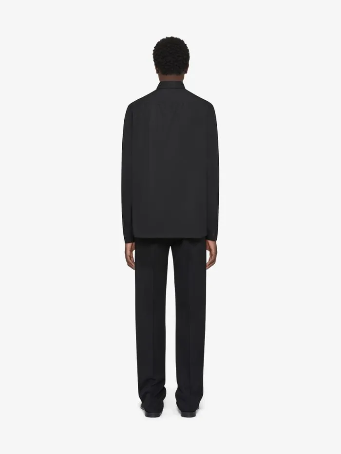 Shirt In Poplin Black Men Givenchy Shirts