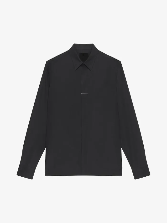 Shirt In Poplin Black Men Givenchy Shirts