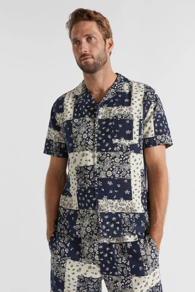 Shirts Man Seed Heritage Paisley Resort Shirt Patchwork Paisley