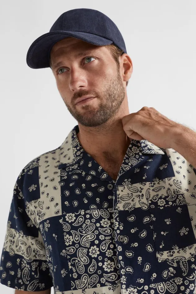 Shirts Man Seed Heritage Paisley Resort Shirt Patchwork Paisley