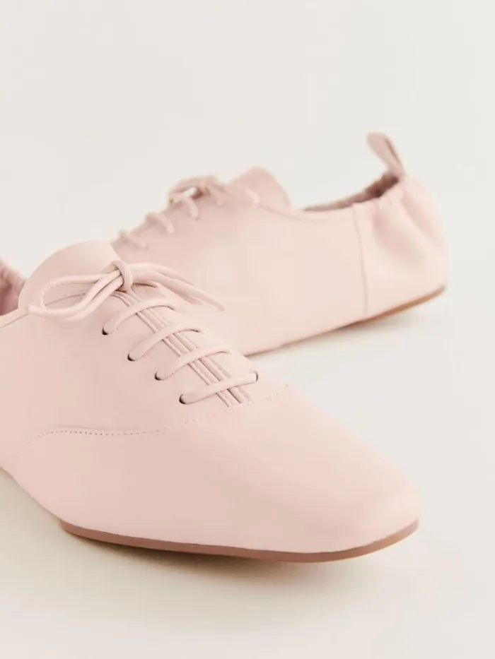 Shoes The Reformation Marie Laceup Oxford Alabaster Leather