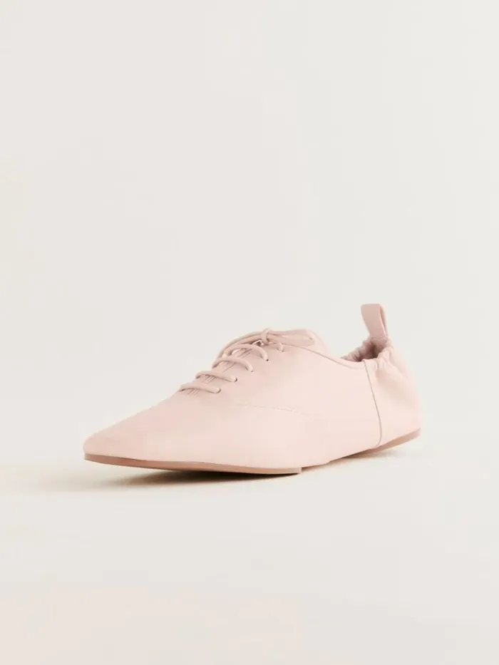 Shoes The Reformation Marie Laceup Oxford Alabaster Leather