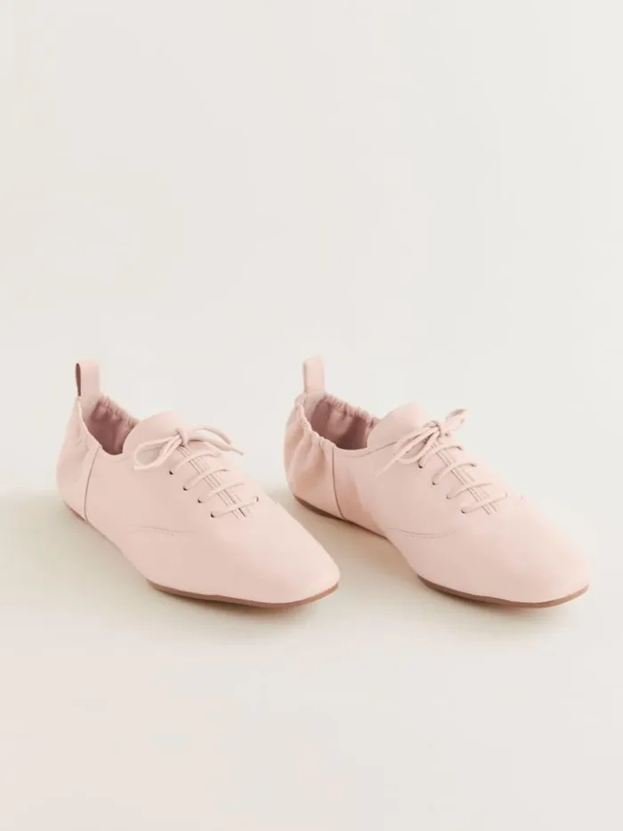 Shoes The Reformation Marie Laceup Oxford Alabaster Leather