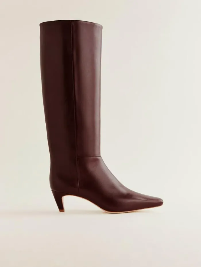 Shoes The Reformation Remy Knee Boot Ruby Leather