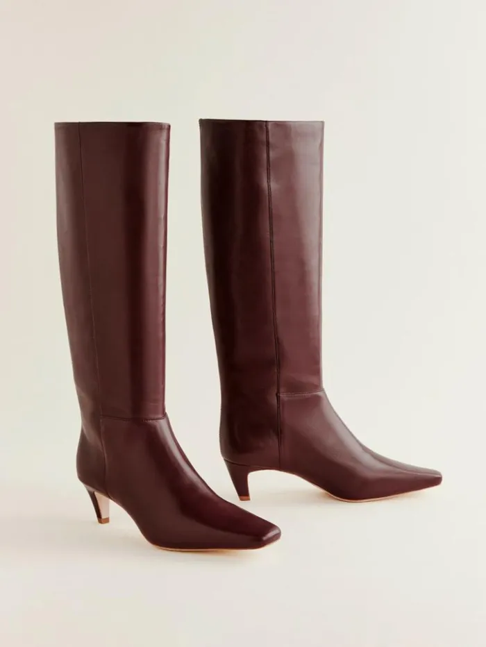 Shoes The Reformation Remy Knee Boot Ruby Leather