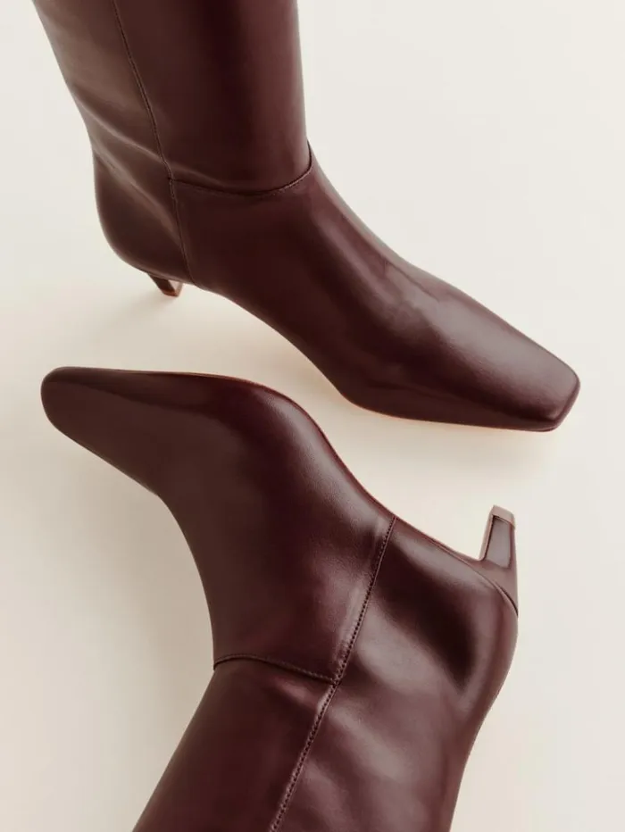 Shoes The Reformation Remy Knee Boot Ruby Leather