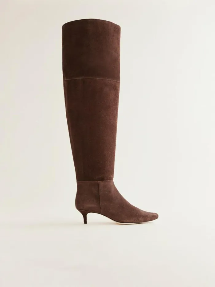 Shoes The Reformation Roxanne Over The Knee Boot Chocolate Suede