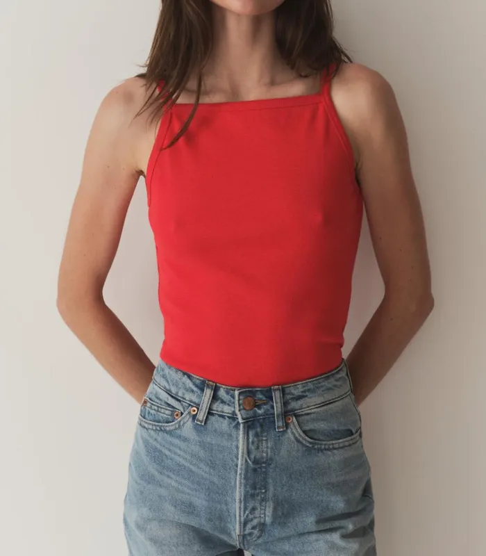 Shop ANGIE TANK Scarlet DEN Tees