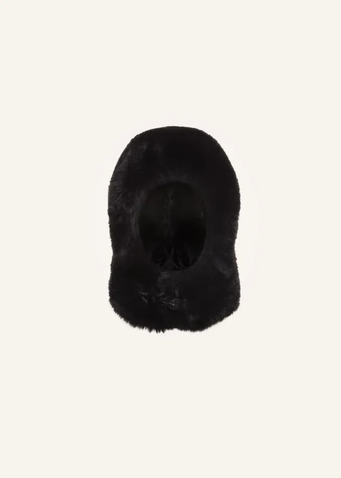 Shop Magda Butrym Accessories Faux Fur Trapper Hat In Black