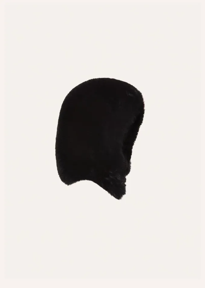 Shop Magda Butrym Accessories Faux Fur Trapper Hat In Black Shop Magda Butrym Accessories Faux Fur Trapper Hat In Black