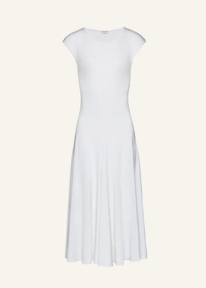 Shop Magda Butrym Dresses Drop Waist Jersey Dress In White