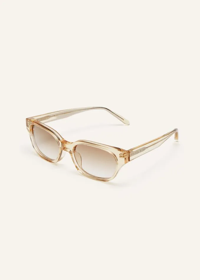 Shop Magda Butrym Eyewear Slim Rectangular Sunglasses In Yellow Shop Magda Butrym Eyewear Slim Rectangular Sunglasses In Yellow