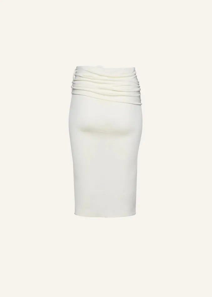 Shop Magda Butrym Skirts Waist Wrap Midi Skirt In Cream Shop Magda Butrym Skirts Waist Wrap Midi Skirt In Cream
