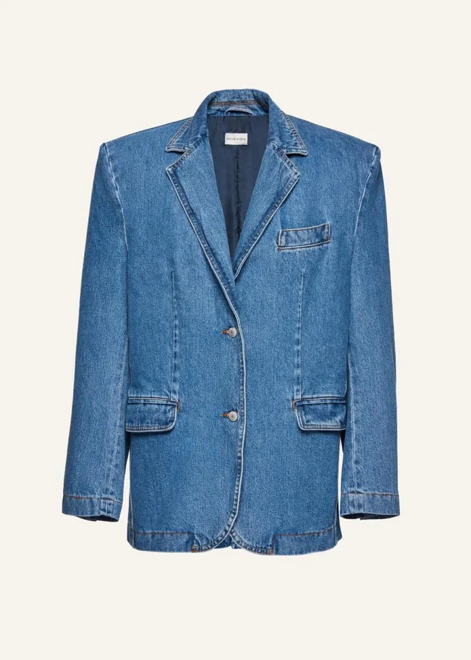 Shop Magda Butrym Tailoring And Suits Classic Oversized Denim Blazer