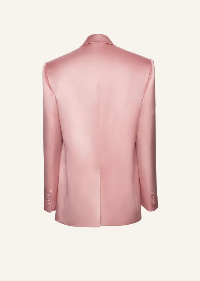 Shop Magda Butrym Tailoring And Suits Classic Satin Oversized Blazer In Pink Shop Magda Butrym Tailoring And Suits Classic Satin Oversized Blazer In Pink
