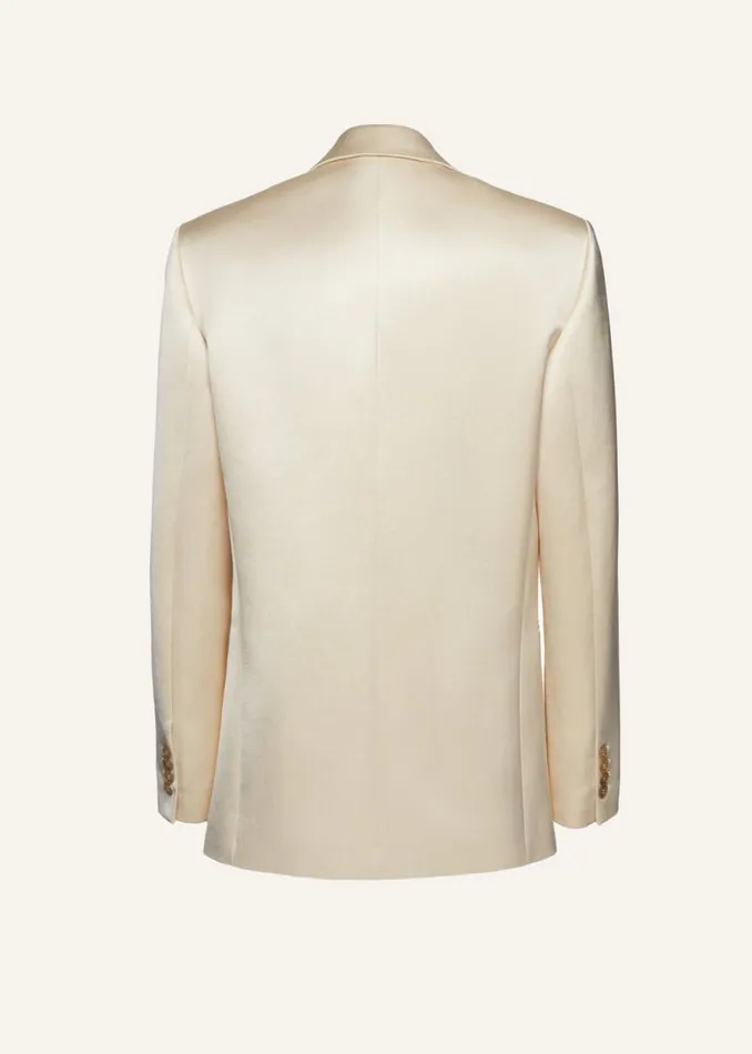 Shop Magda Butrym Tailoring And Suits Oversized Single Button Satin Blazer In Yellow Shop Magda Butrym Tailoring And Suits Oversized Single Button Satin Blazer In Yellow