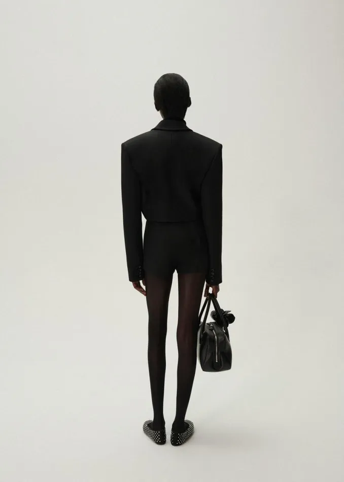 Shop Magda Butrym Tailoring And Suits Wool Hot Shorts In Black Shop Magda Butrym Tailoring And Suits Wool Hot Shorts In Black
