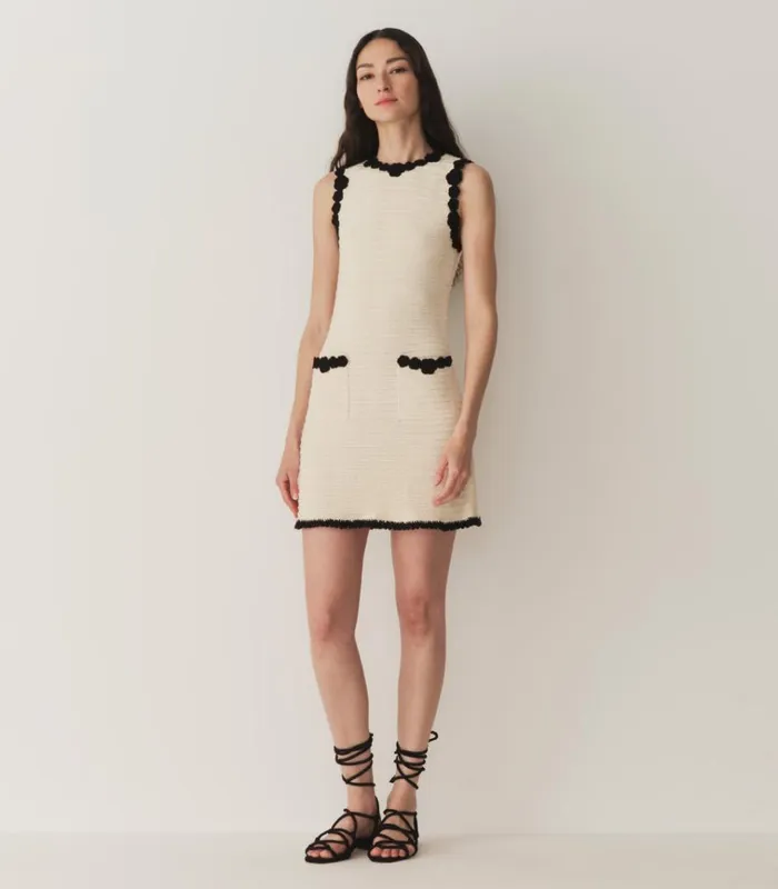 Shop MILLICENT DRESS Cream DEN Dresses