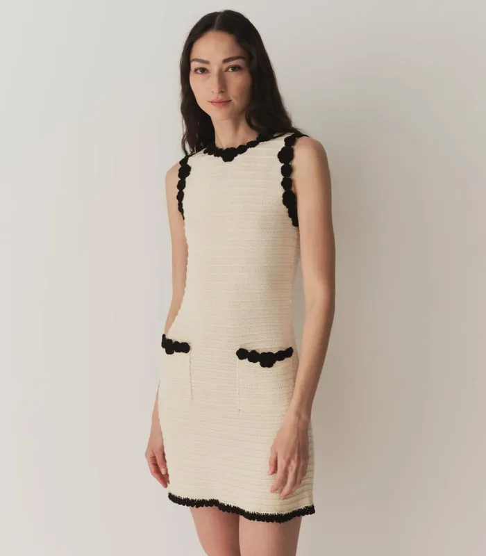 Shop MILLICENT DRESS Cream DEN Dresses