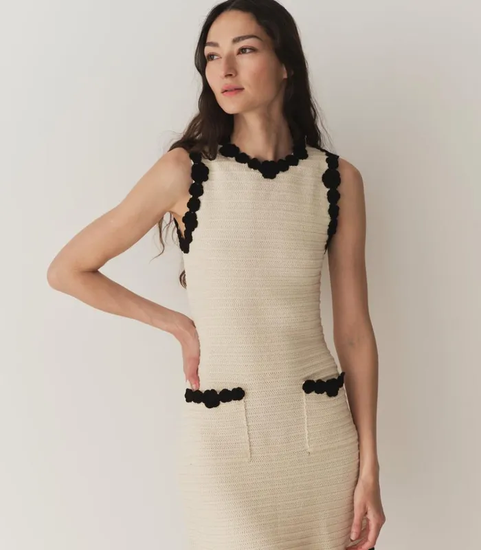 Shop MILLICENT DRESS Cream DEN Dresses