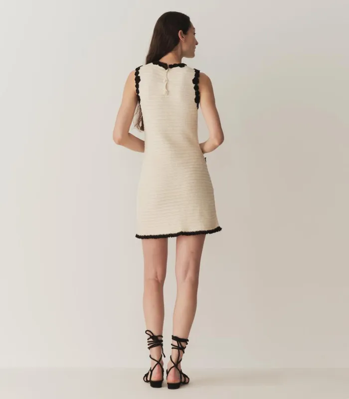 Shop MILLICENT DRESS Cream DEN Dresses