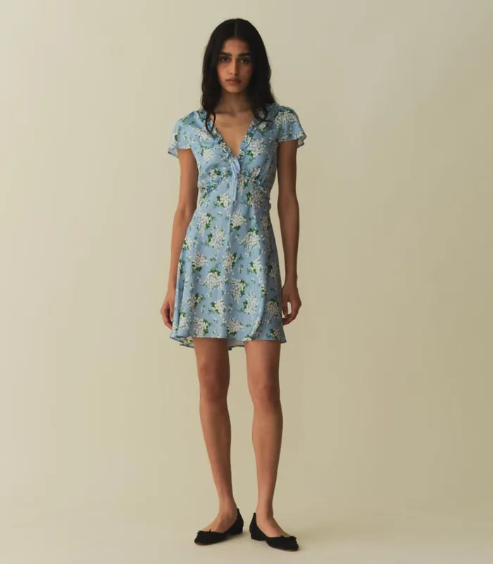 Shop TAYLA DRESS Sky May Bell Floral DEN Dresses