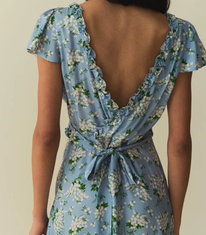 Shop TAYLA DRESS Sky May Bell Floral DEN Dresses