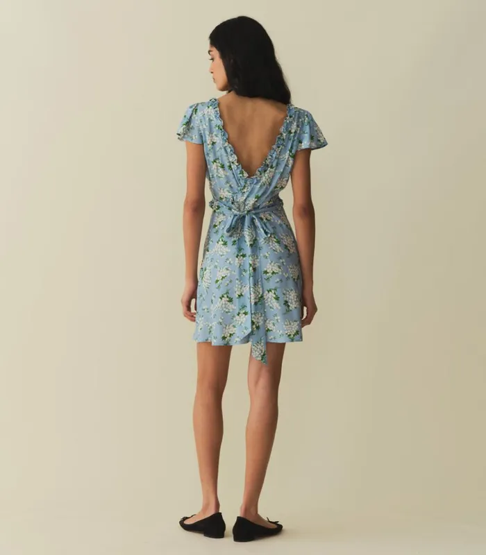 Shop TAYLA DRESS Sky May Bell Floral DEN Dresses