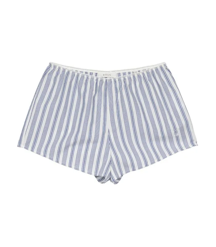 Shop THELMA SHORT Indigo Sorrento Stripe DEN Pants and Shorts