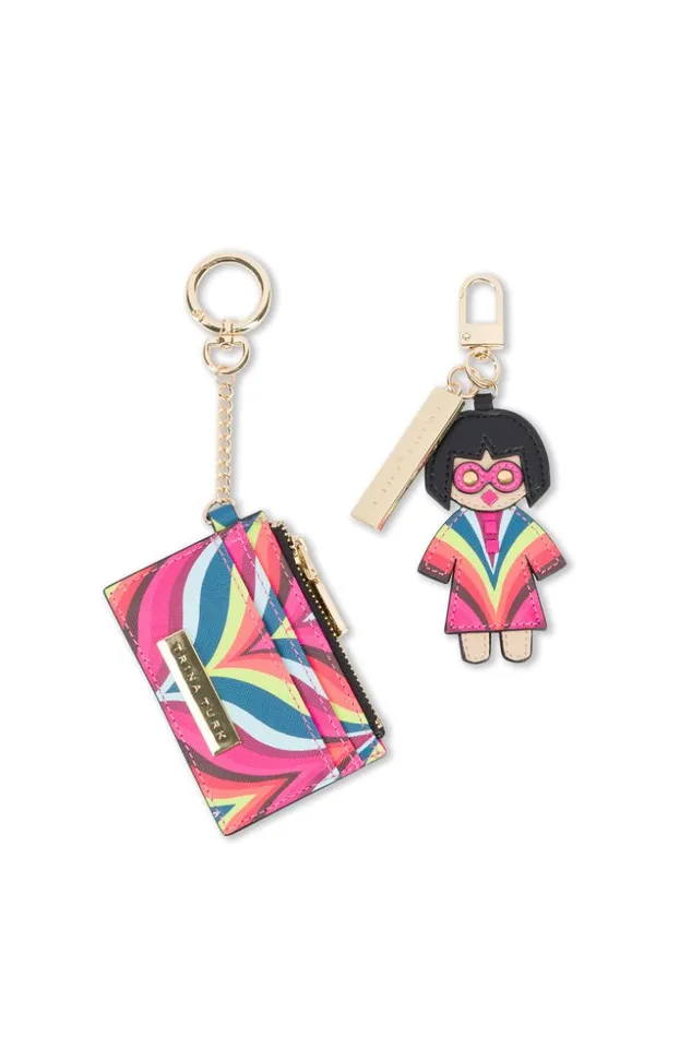 SHOP Trina Turk HANDBAGS CHELSEA CHEVRON TRINA KEYCHAIN AND CARDHOLDER