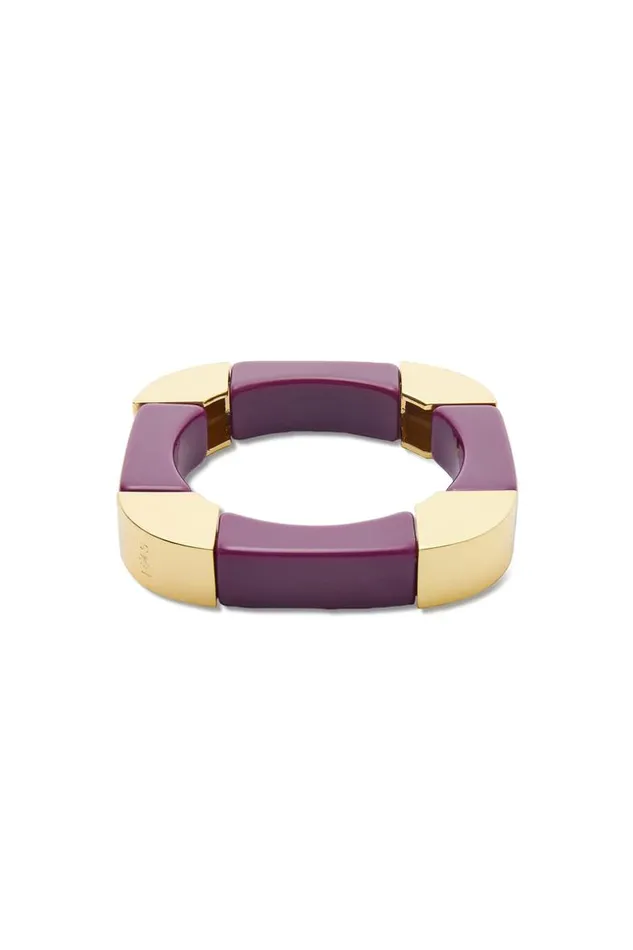 SHOP Trina Turk JEWELRY GEO STRETCH BANGLE EGGPLANT