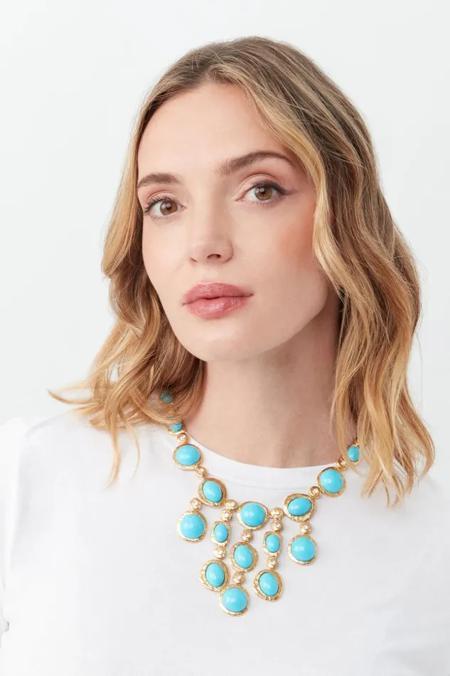SHOP Trina Turk JEWELRY KJL CABOCHONS 5 DROPS NECKLACE