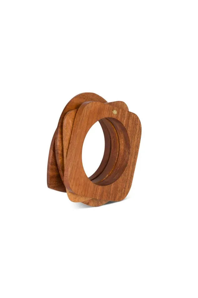 SHOP Trina Turk JEWELRY KJL GEOMETRIC WOOD BANGLES SET