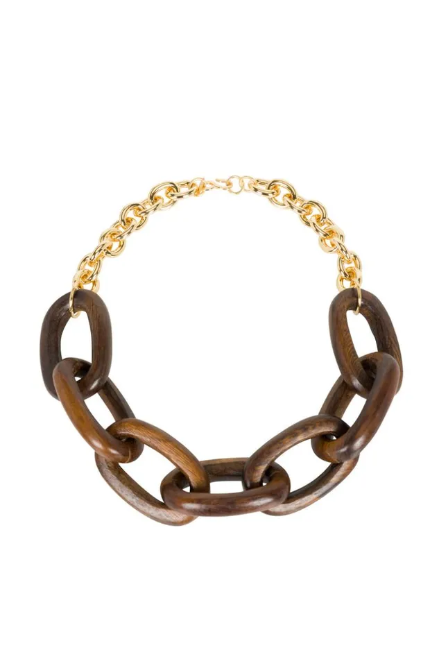 SHOP Trina Turk JEWELRY KJL WOOD 7LINK 21034 NECKLACE