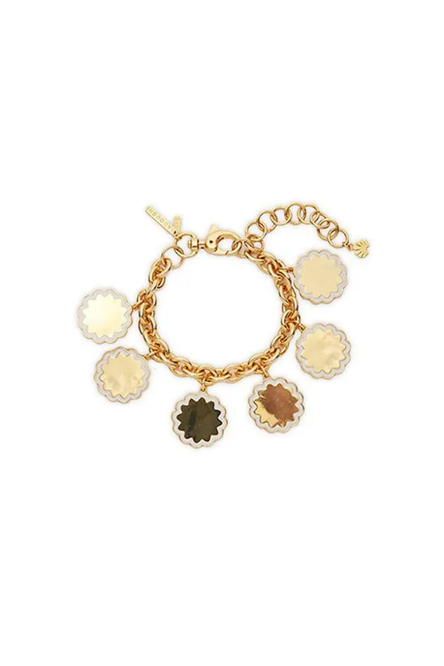 SHOP Trina Turk JEWELRY SCALLOPED COIN CHARM BRACELET