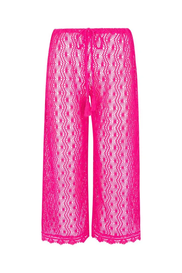 SHOP Trina Turk MATCHING SWIM SETS WOMEN039S WHIM SHEER CROCHET SWIM COVERUP CROPPED PANT