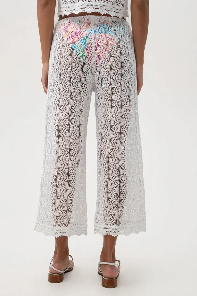 SHOP Trina Turk MATCHING SWIM SETS WOMEN039S WHIM SHEER CROCHET SWIM COVERUP CROPPED PANT