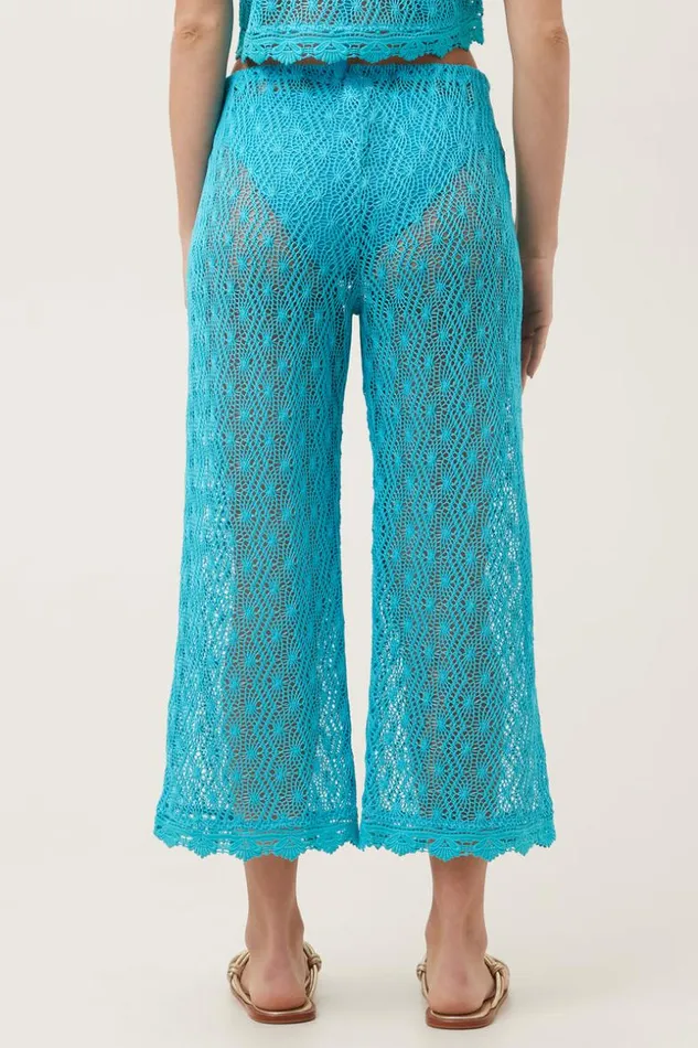 SHOP Trina Turk MATCHING SWIM SETS WOMEN039S WHIM SHEER CROCHET SWIM COVERUP CROPPED PANT
