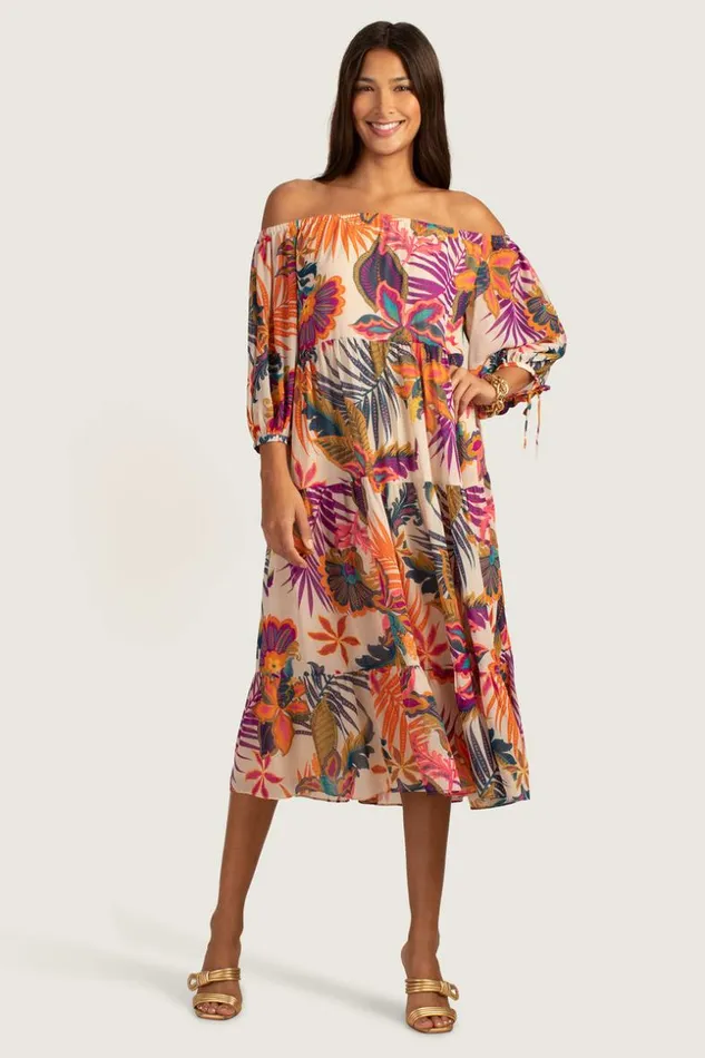 SHOP Trina Turk MIDI DRESSES CATTLEYA DRESS