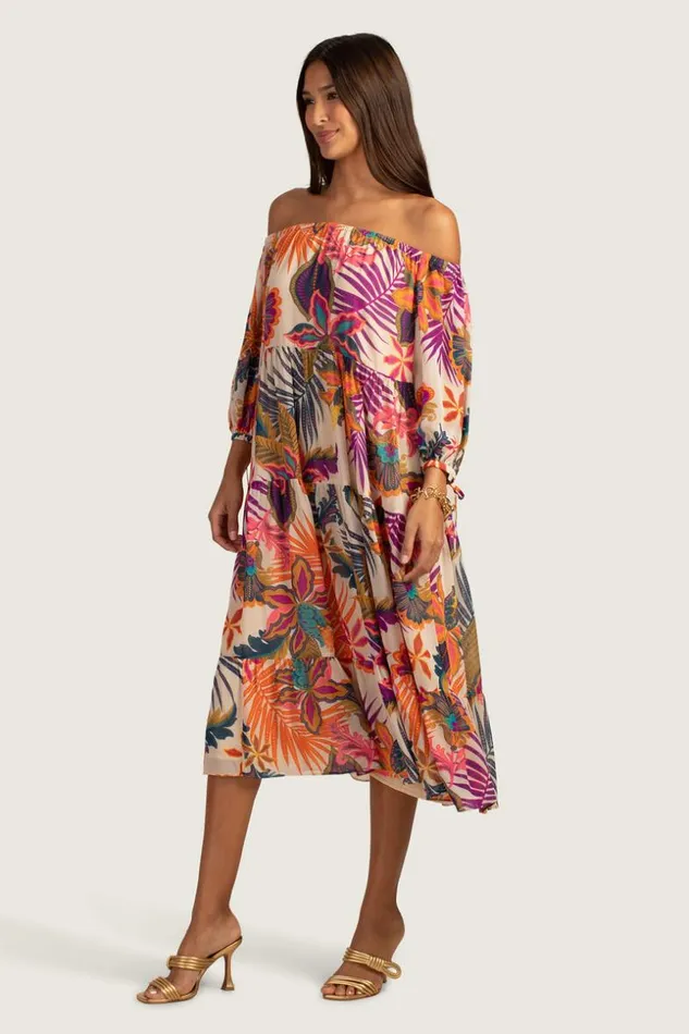 SHOP Trina Turk MIDI DRESSES CATTLEYA DRESS