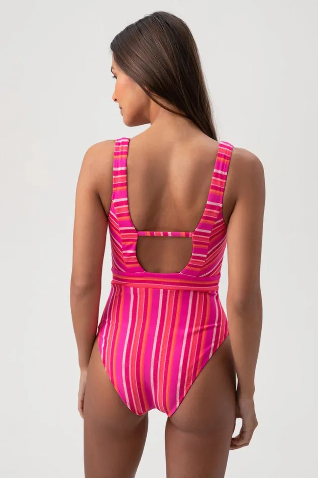 SHOP Trina Turk ONE PIECE SWIMWEAR WOMEN039S MARAI HALTER PLUNGE ONE PIECE SWIMSUIT