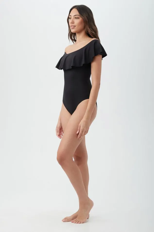 SHOP Trina Turk ONE PIECE SWIMWEAR WOMEN039S MONACO OFF THE SHOULDER RUFFLE ONE PIECE SWIMSUIT